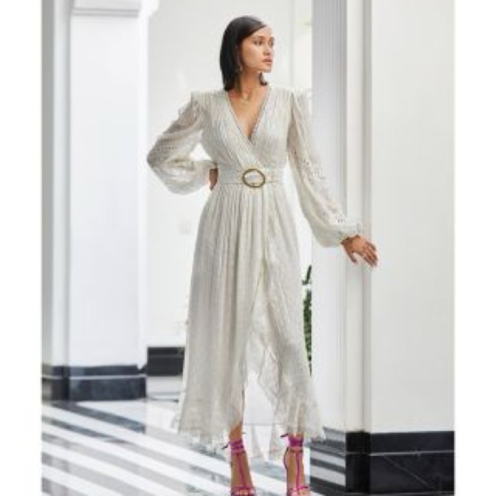 Elegant White Wrap Dress